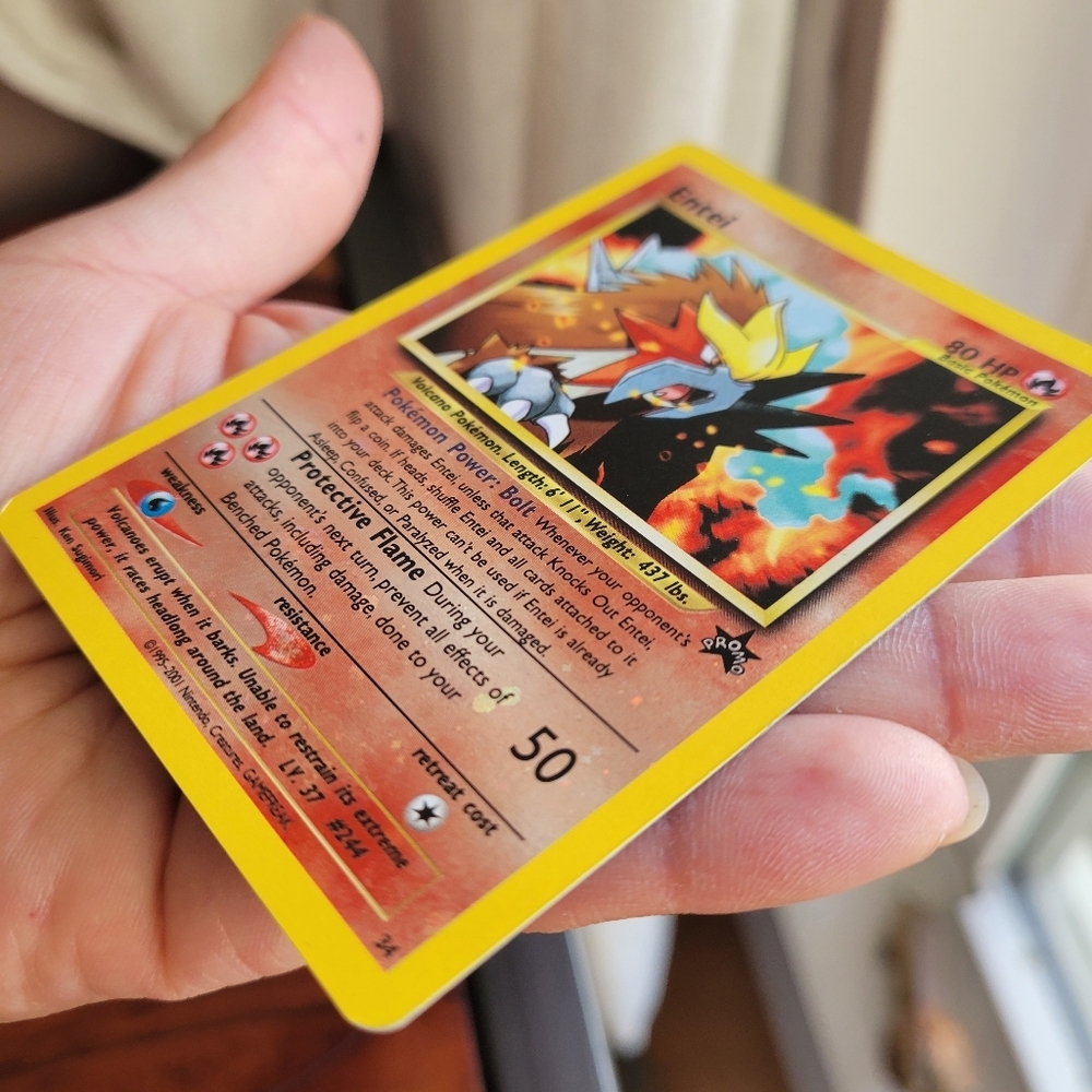Entei Reverse Holo Promo Pokemon Card Animation - Picture 5 of 6